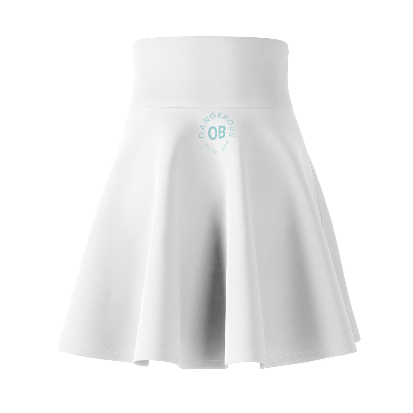 OBDangerous Designed Women's Skater Skirt Original Logo in white (AOP)