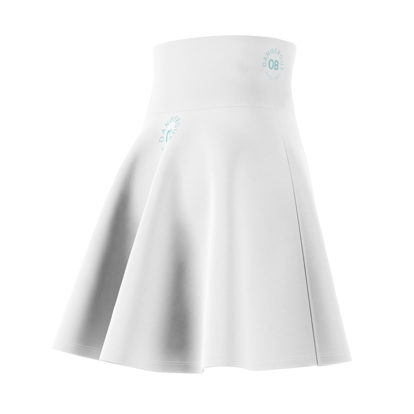 OBDangerous Designed Women's Skater Skirt Original Logo in white (AOP)