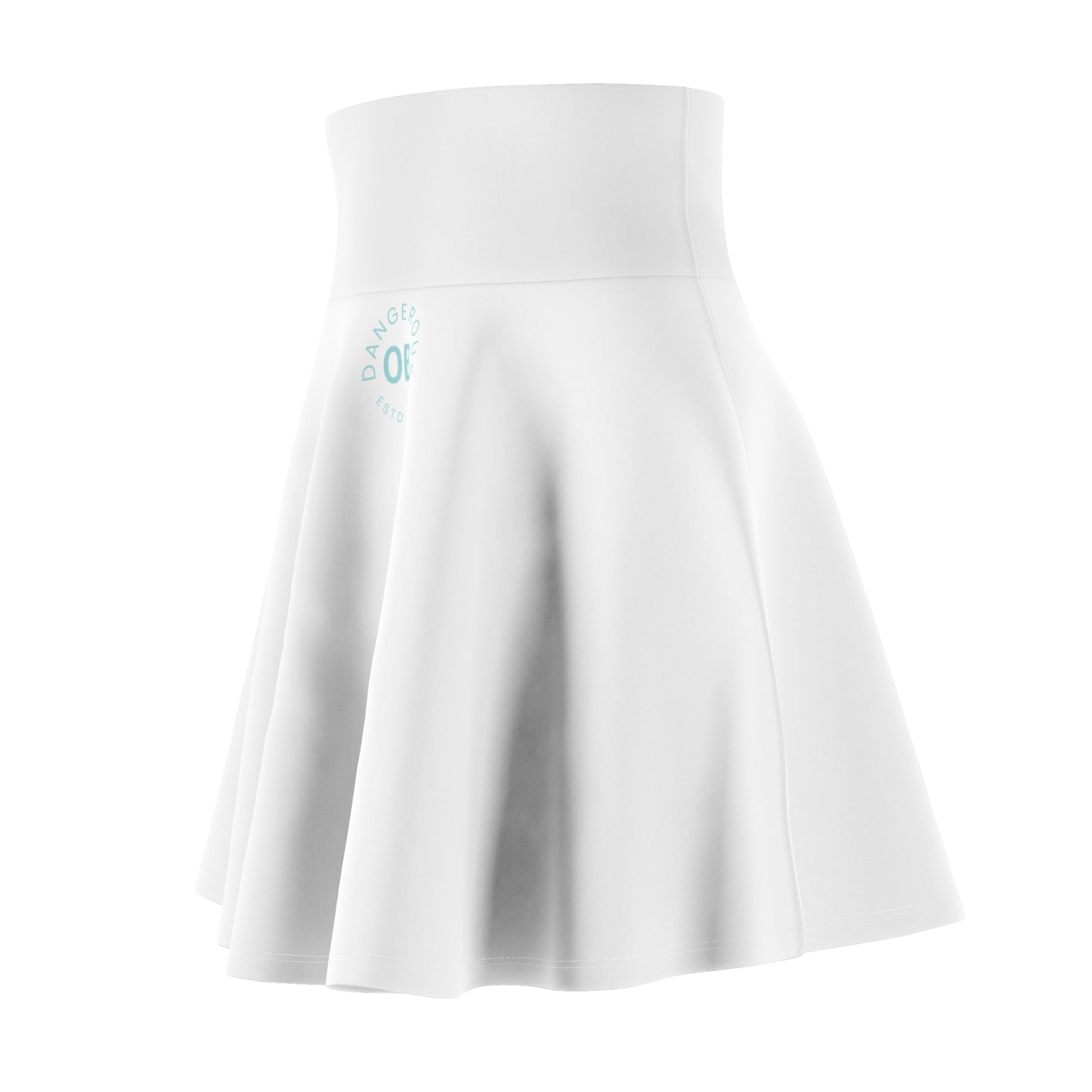 OBDangerous Designed Women's Skater Skirt Original Logo in white (AOP)