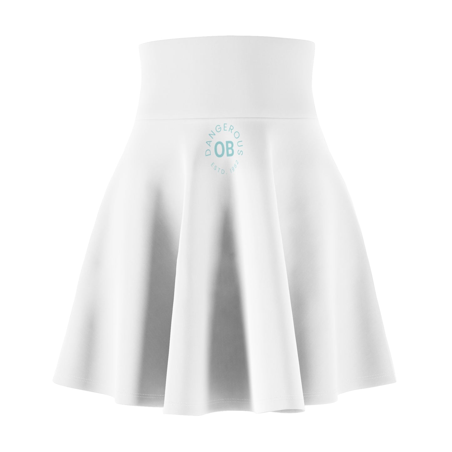OBDangerous Designed Women's Skater Skirt Original Logo in white (AOP)