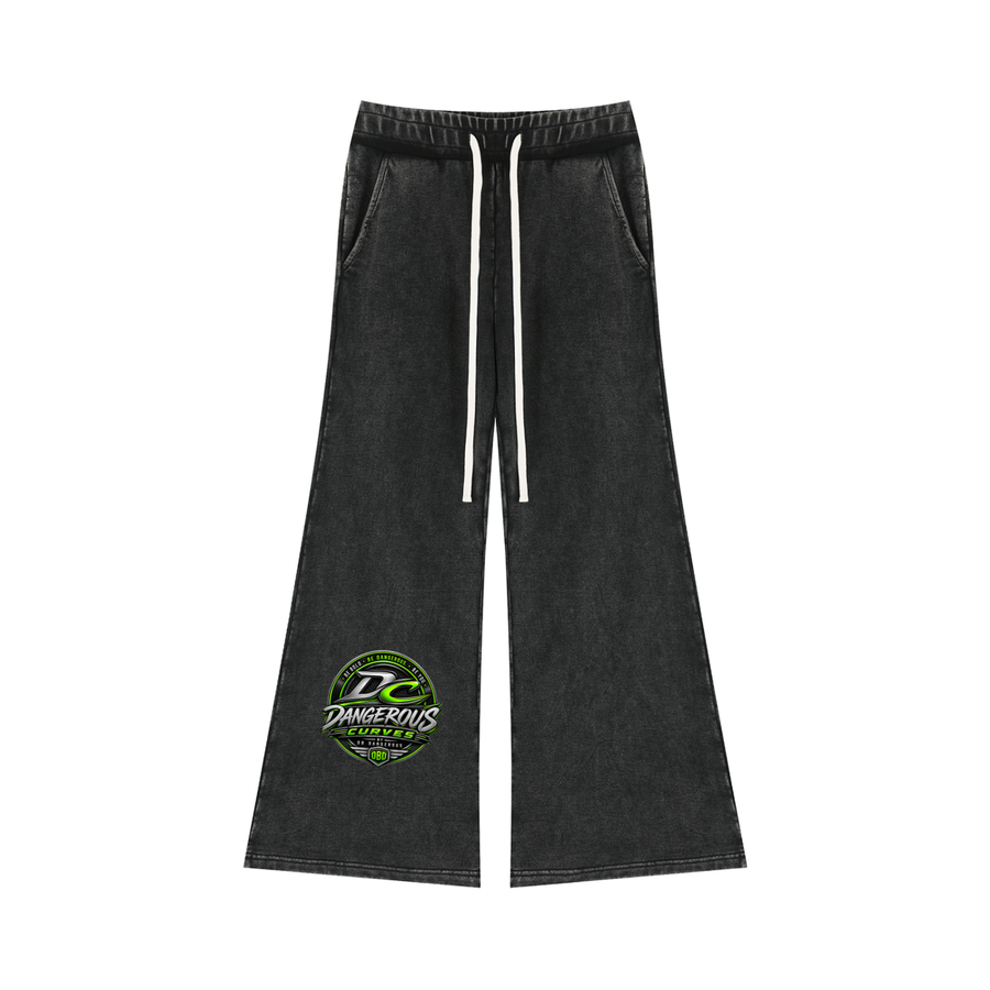 Dangerous Curves Women’s Mineral Wash Flared Leg Sweatpants