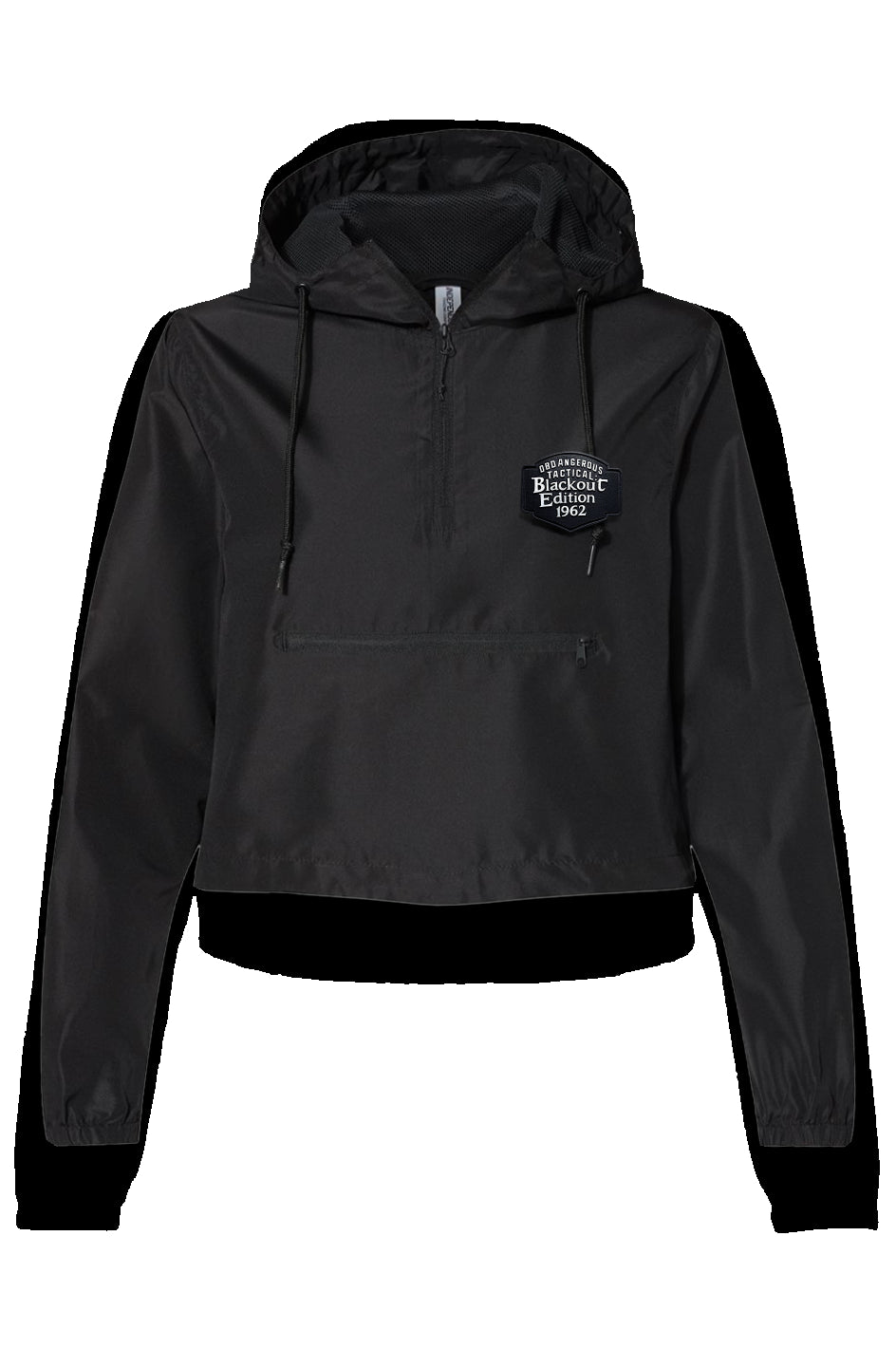 OBDangerous Blackout Edition Lightweight Pullover Crop Windbreaker