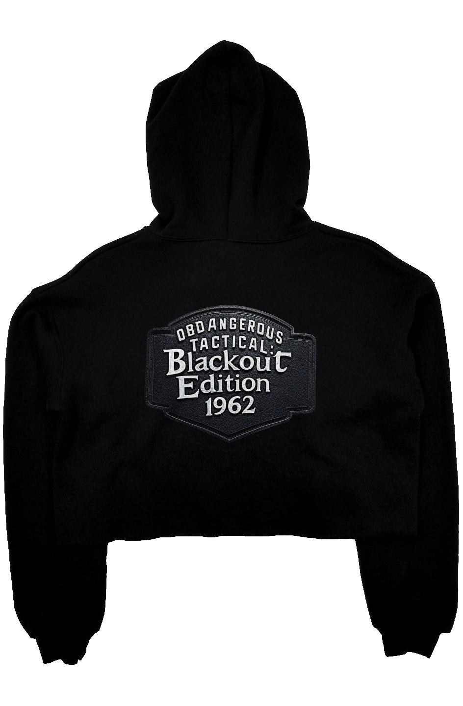 OBDangerous Designed Blackout Edition crop fleece hoodie