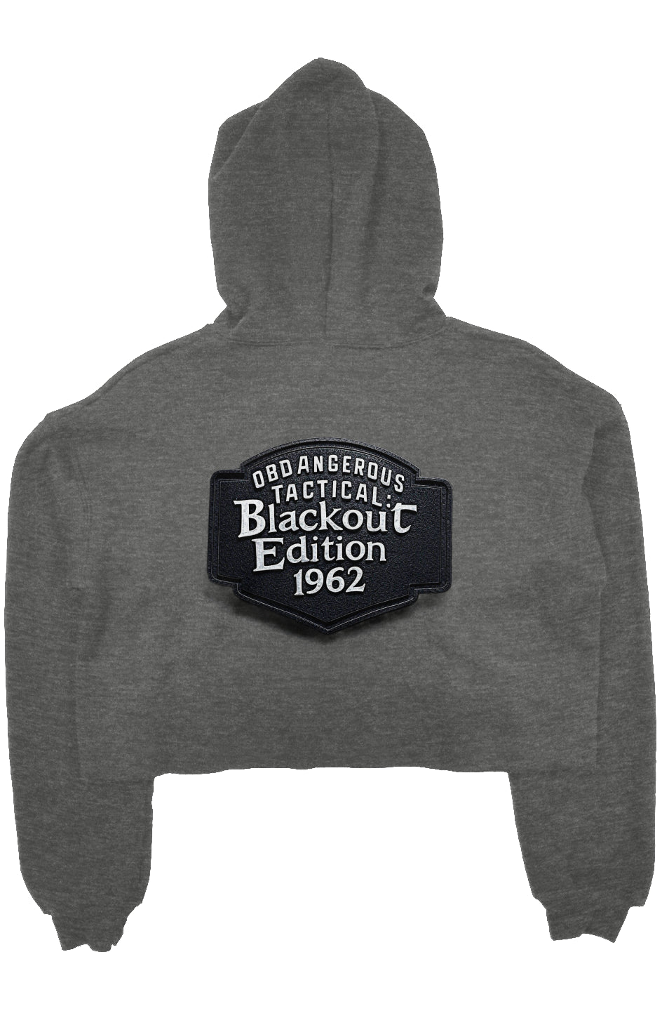 OBDangerous Designed Blackout Edition crop fleece hoodie