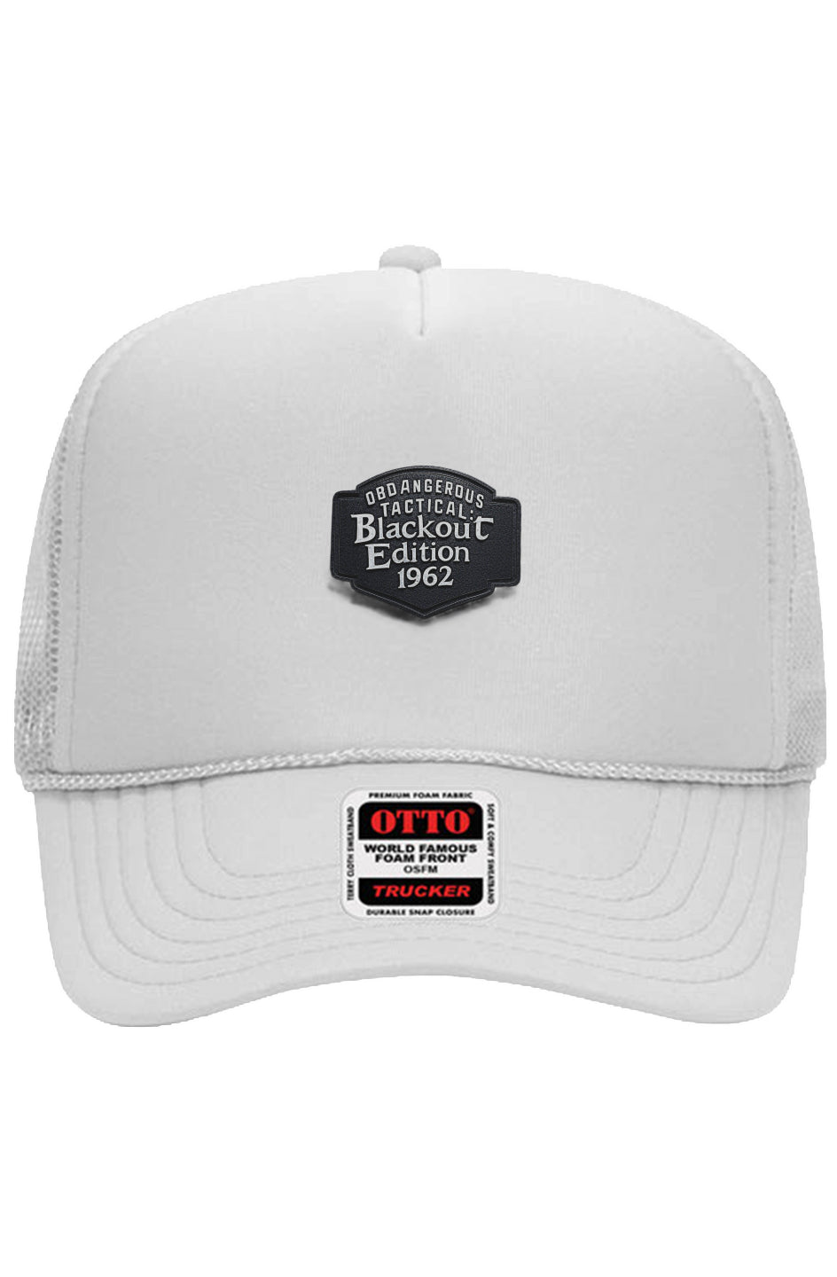OBDangerous Designed Blackout Edition Otto 5 Panel Trucker Hat