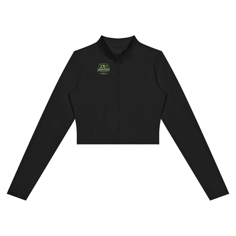 Dangerous Curves Women’s Cropped Full-Zip Yoga Jacket