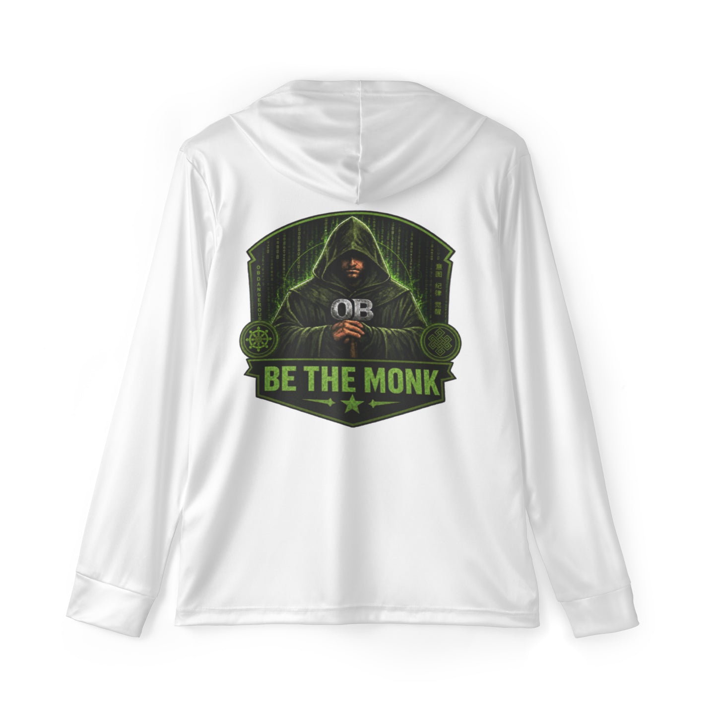 OB DANGEROUS Be The Monk Matrix Sports warmup hoodie with all-over print, featuring a casual cut-sew design for gym and street wear.