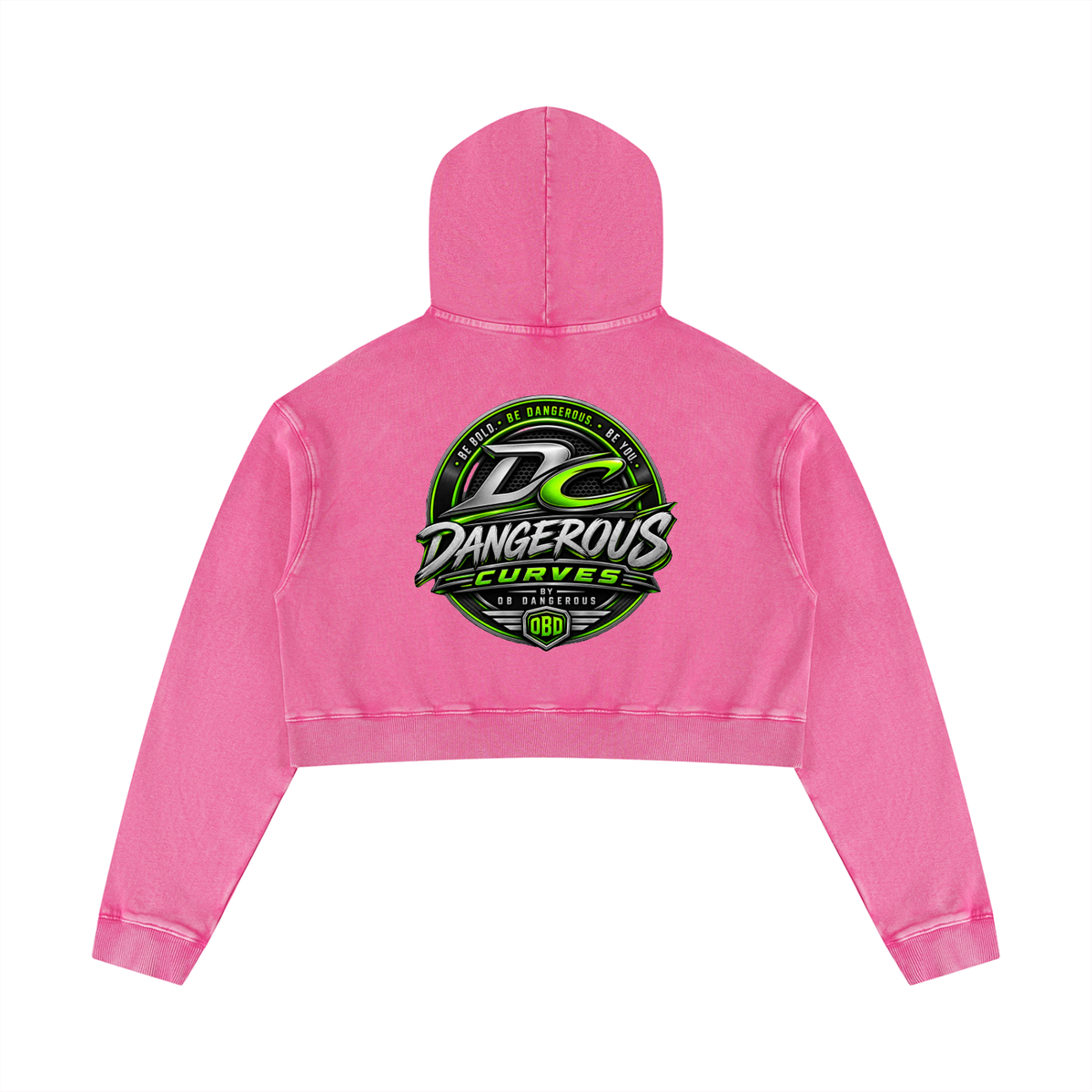 Dangerous Curves Women’s Mineral Washed Crop Hoodie