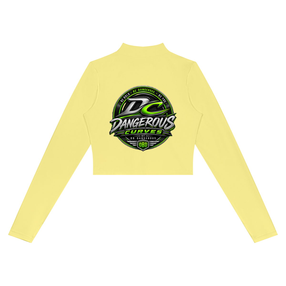 Dangerous Curves Women’s Cropped Full-Zip Yoga Jacket