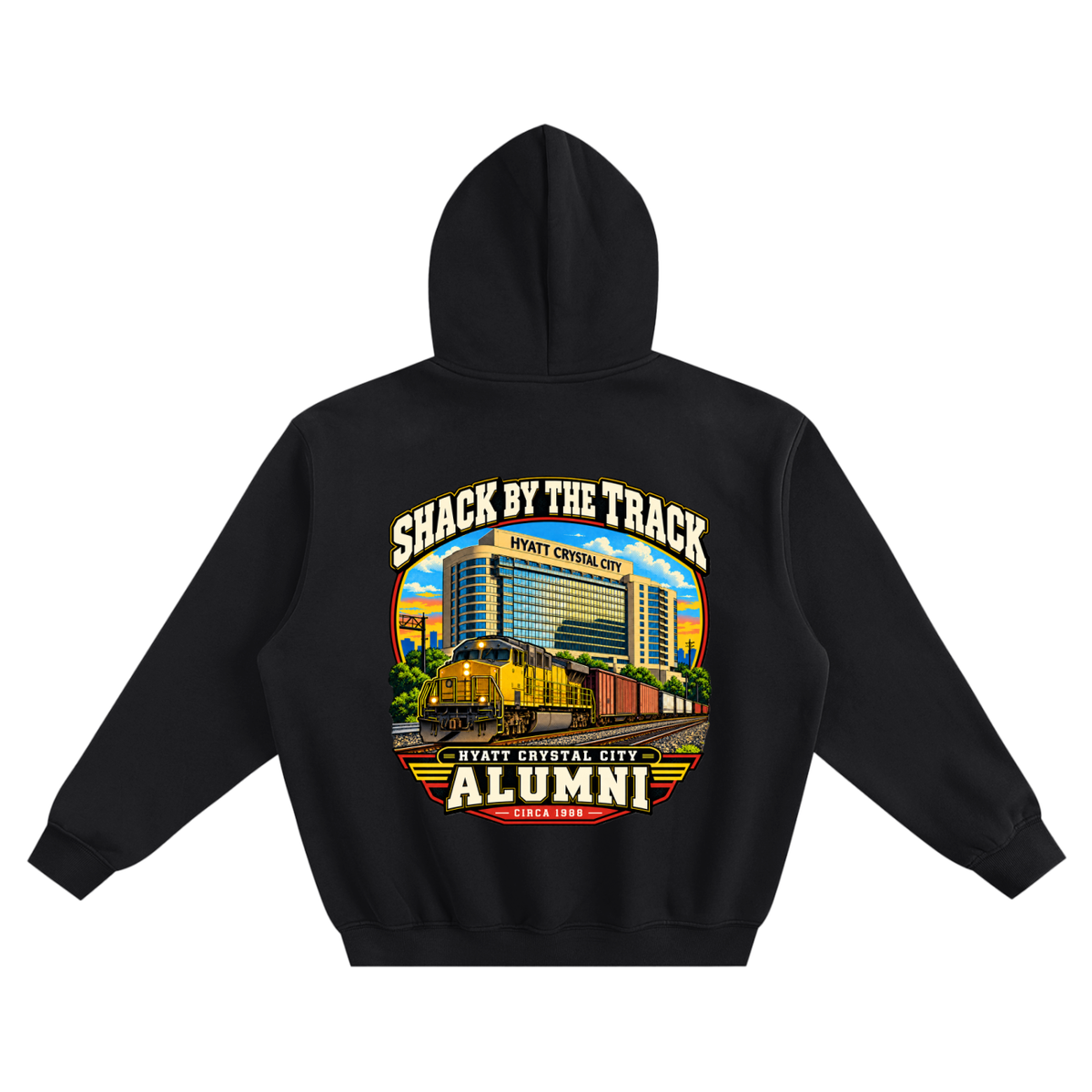 Shack By The Track Fleeced Boxy Hoodie