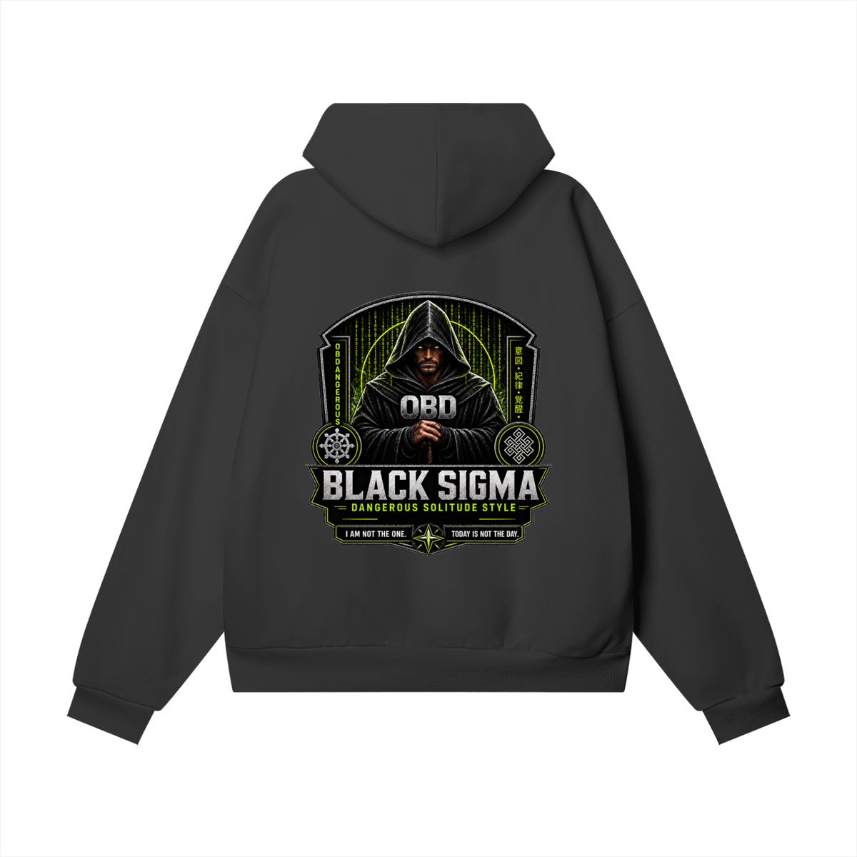 Black Sigma Monk Mode Heavyweight Hoodie