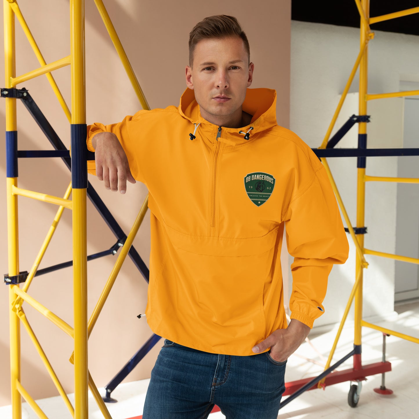 OBDangerous Designed Unleash the Beast Embroidered Champion Packable Jacket
