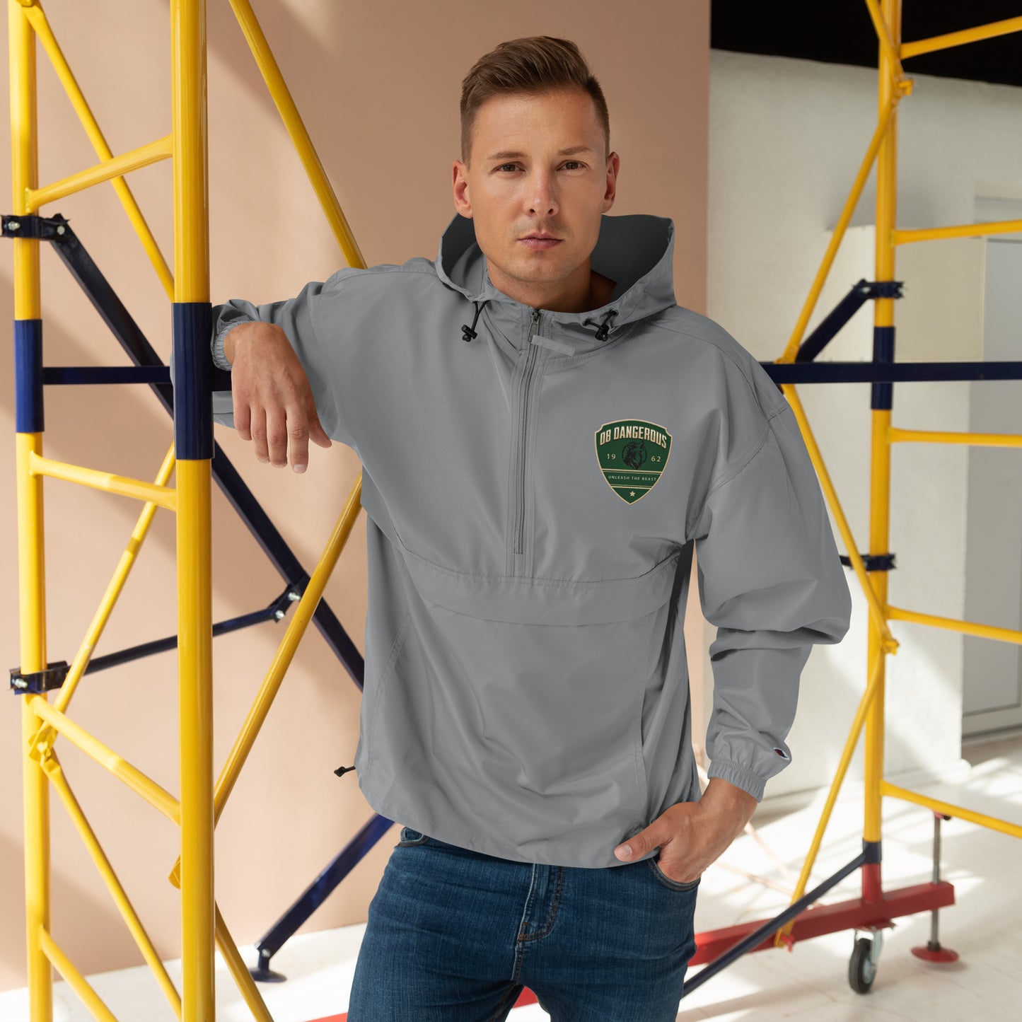 OBDangerous Designed Unleash the Beast Embroidered Champion Packable Jacket