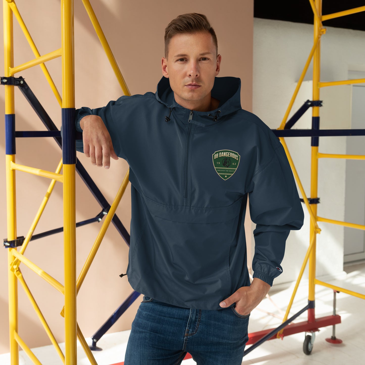 OBDangerous Designed Unleash the Beast Embroidered Champion Packable Jacket