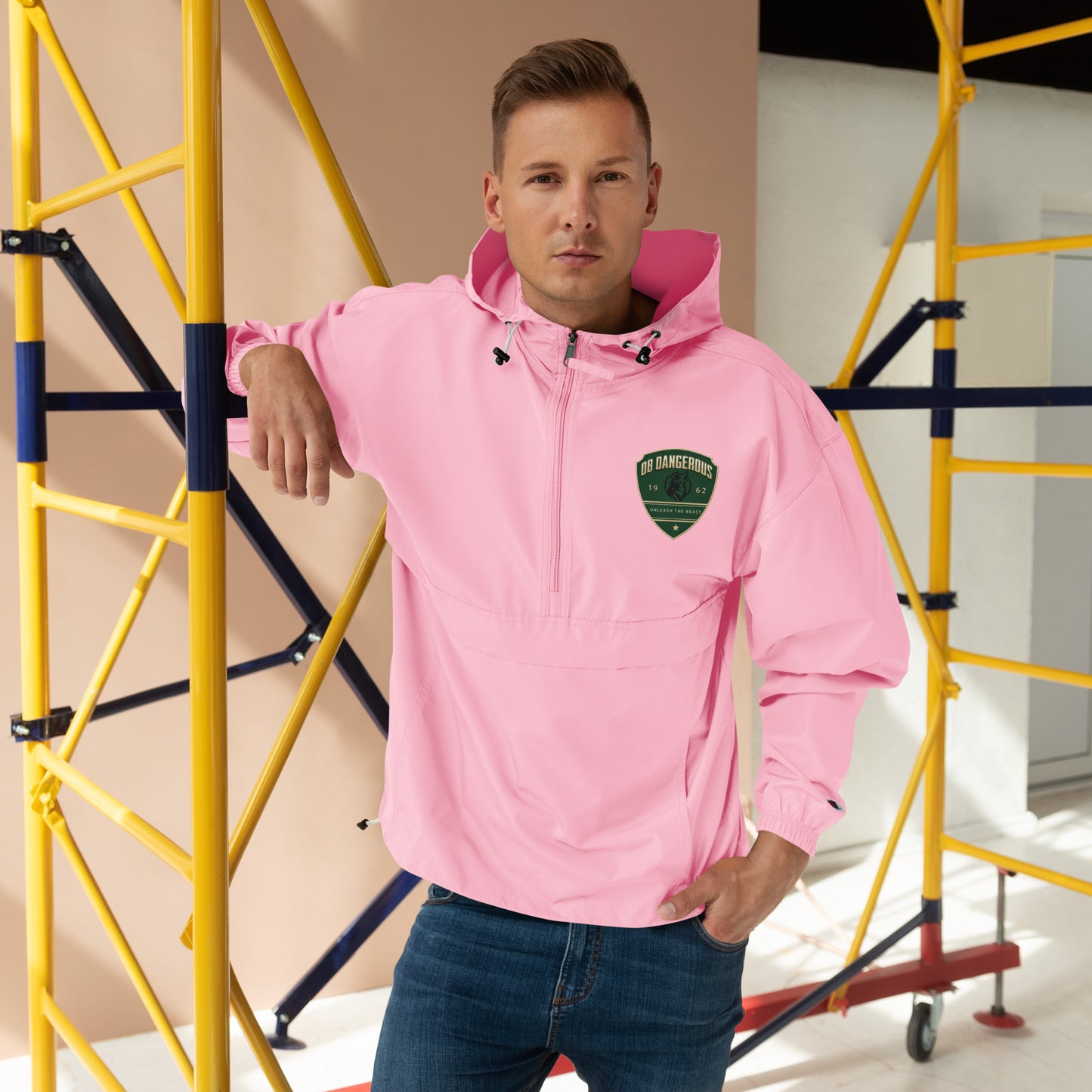 OBDangerous Designed Unleash the Beast Embroidered Champion Packable Jacket