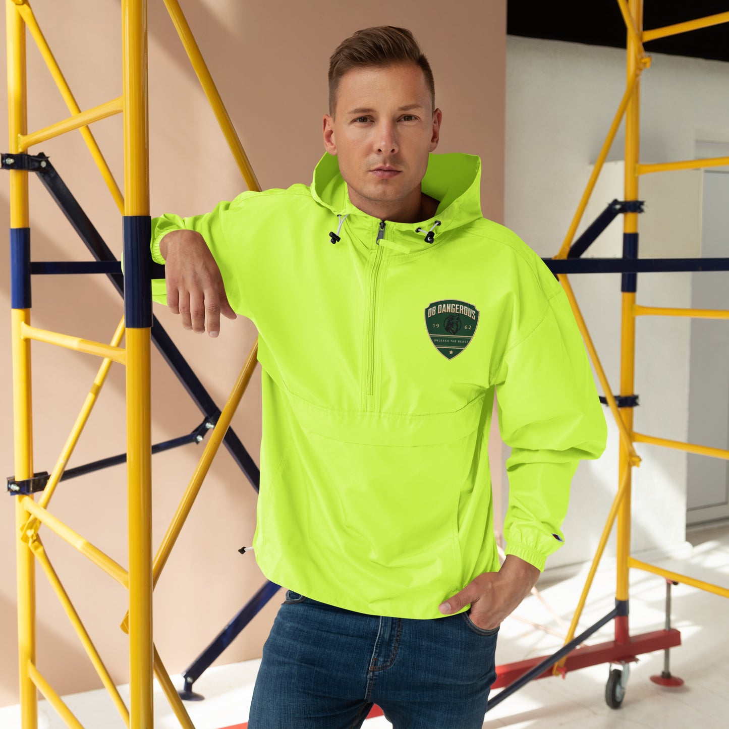 OBDangerous Designed Unleash the Beast Embroidered Champion Packable Jacket