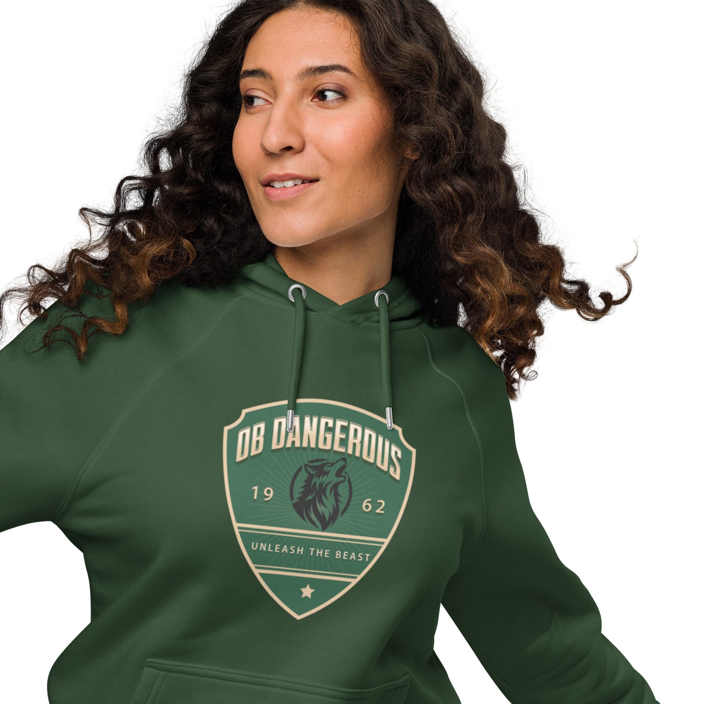 OBDangerous Designed Unleash the Beast Unisex eco raglan hoodie