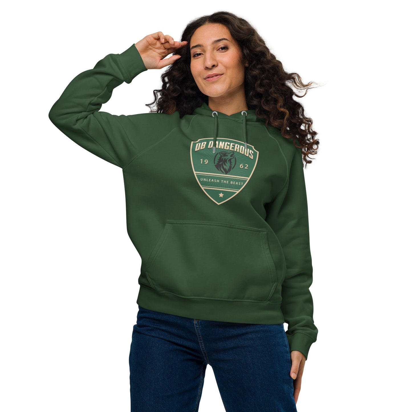 OBDangerous Designed Unleash the Beast Unisex eco raglan hoodie