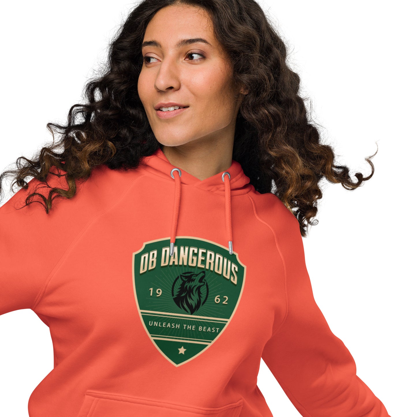 OBDangerous Designed Unleash the Beast Unisex eco raglan hoodie