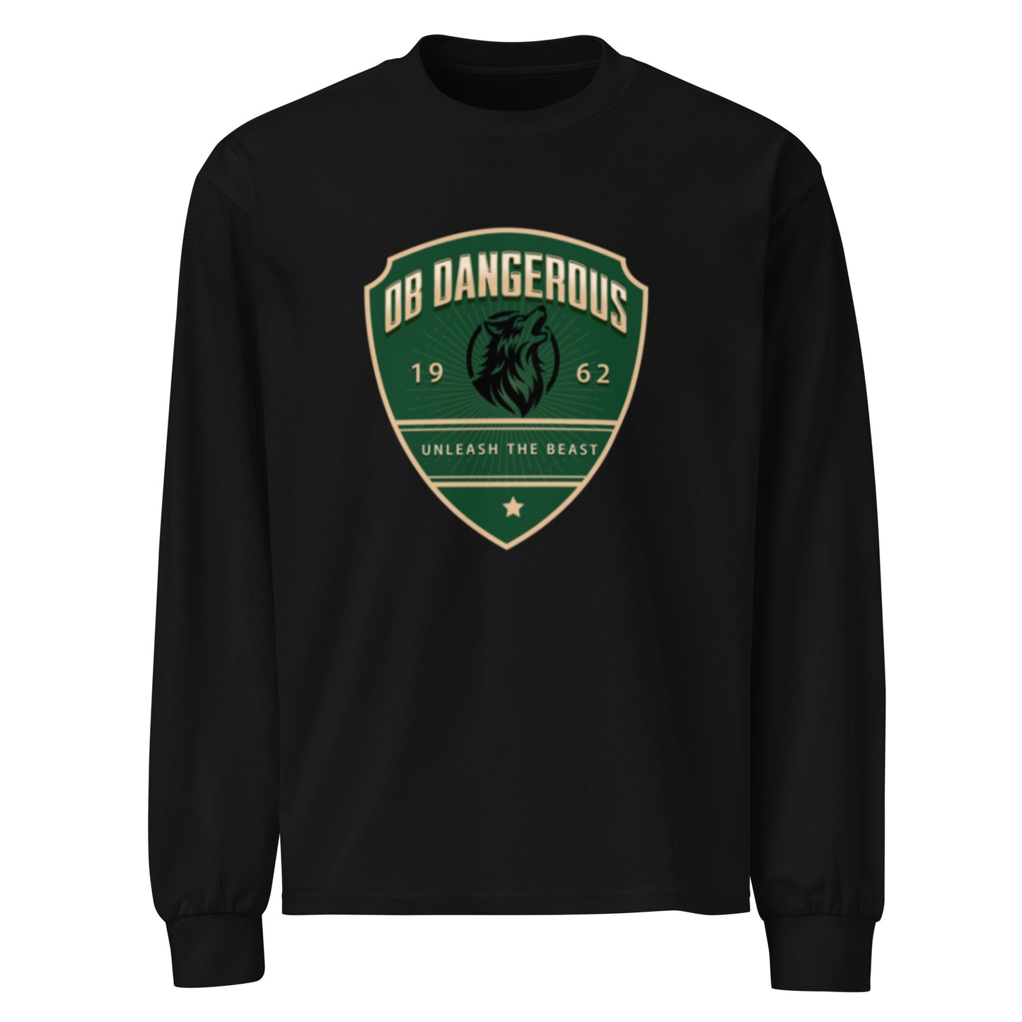 OBDangerous Designed Origianl Black Logo Premium heavyweight long sleeve shirt