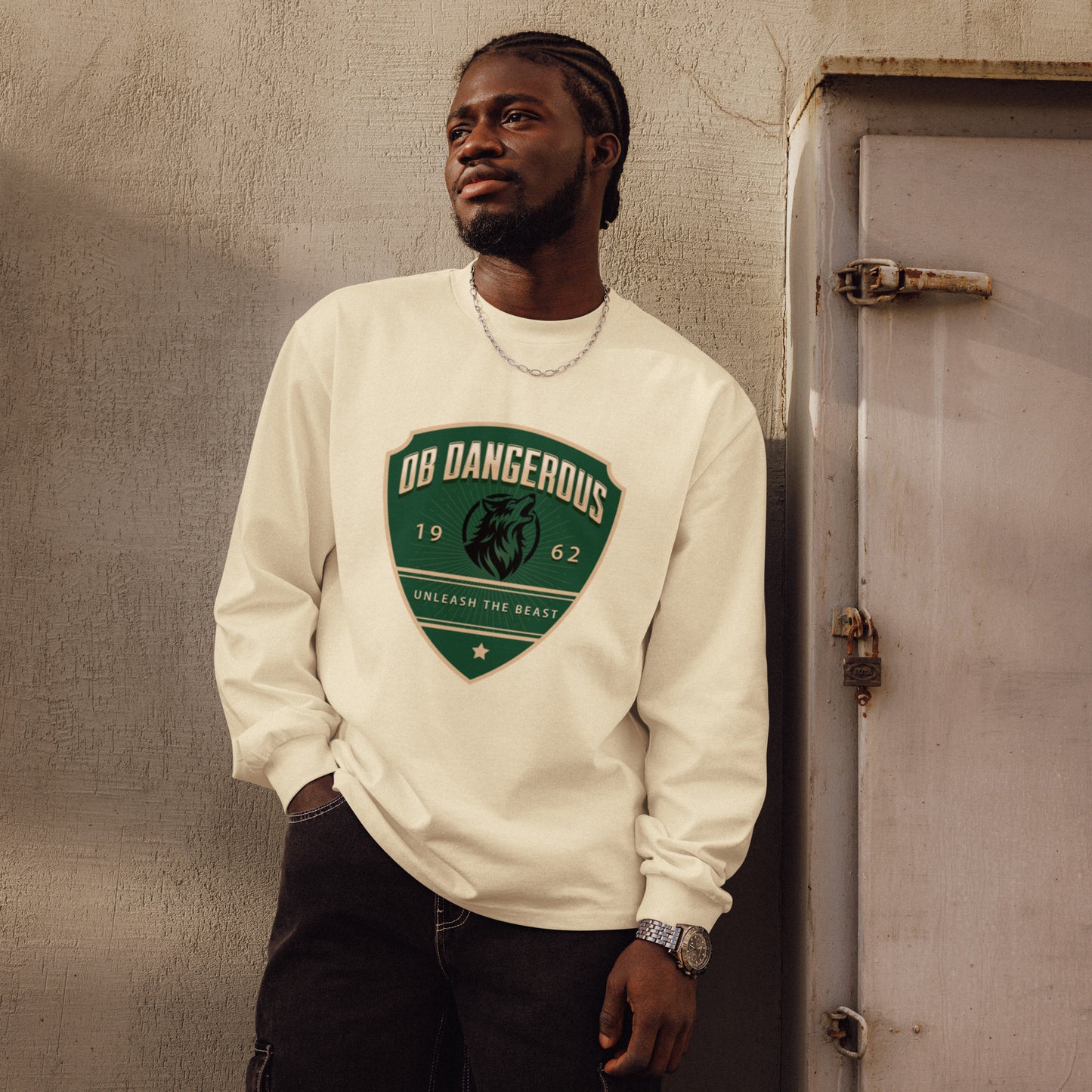 OBDANGEROUS designed Original Logo Premium heavyweight long sleeve shirt