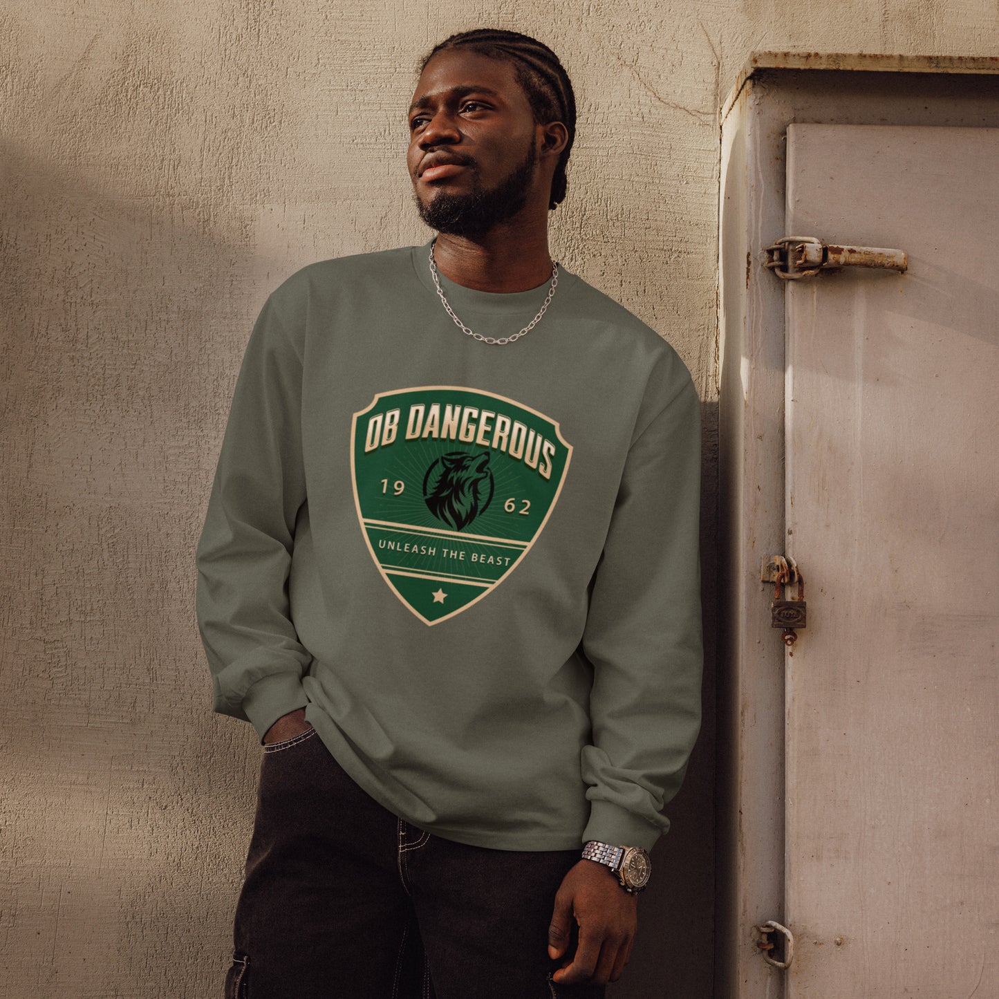 OBDANGEROUS designed Original Logo Premium heavyweight long sleeve shirt