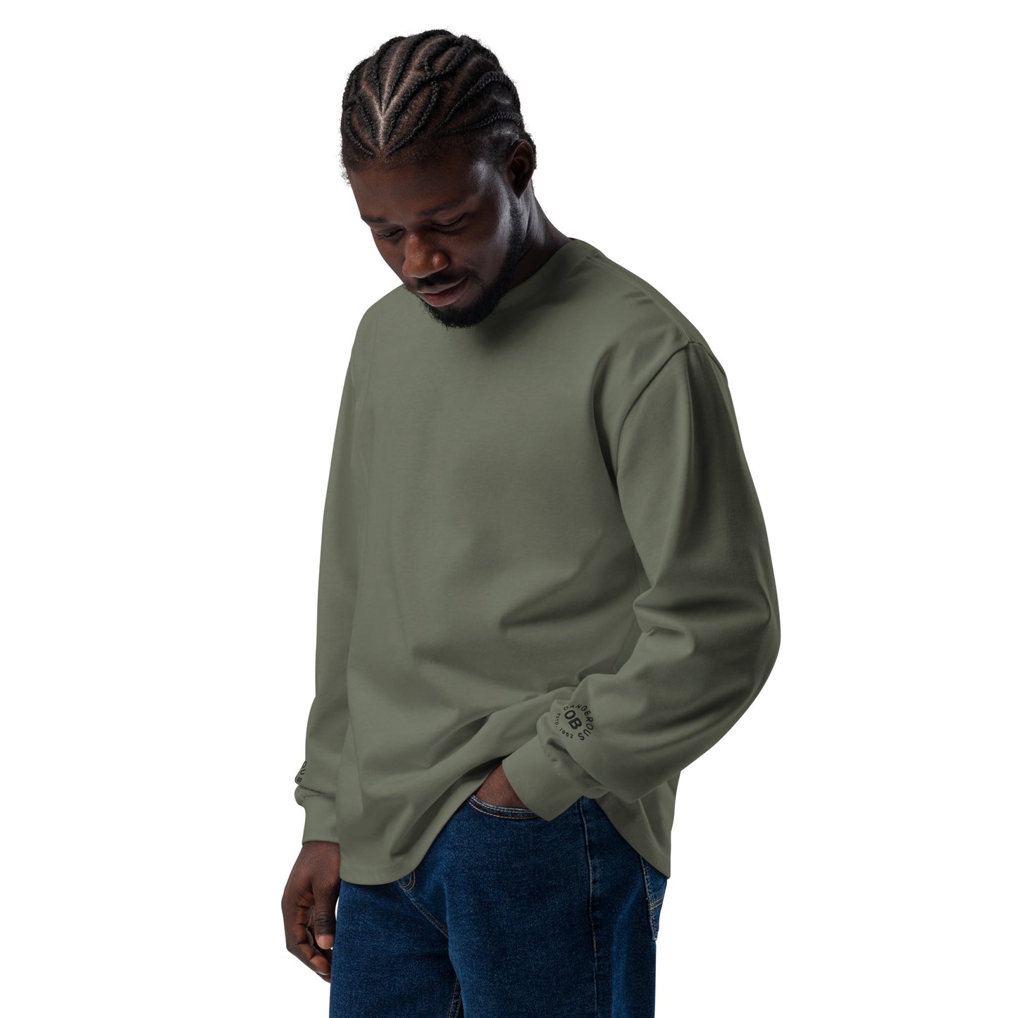 OBDangerous Designed Olive Premium heavyweight long sleeve shirt