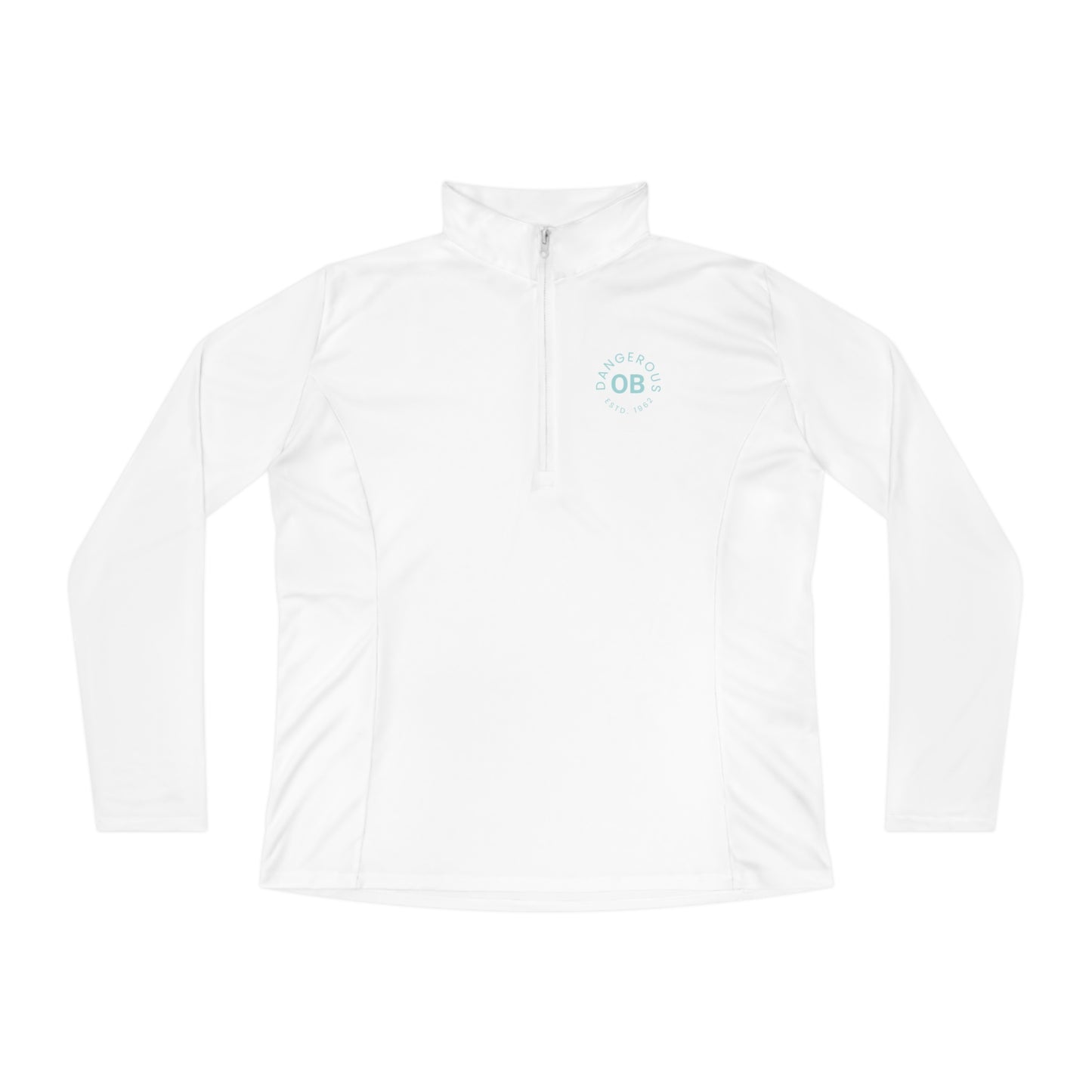 OBDangerous Designed Blue Logo Ladies Quarter-Zip Pullover