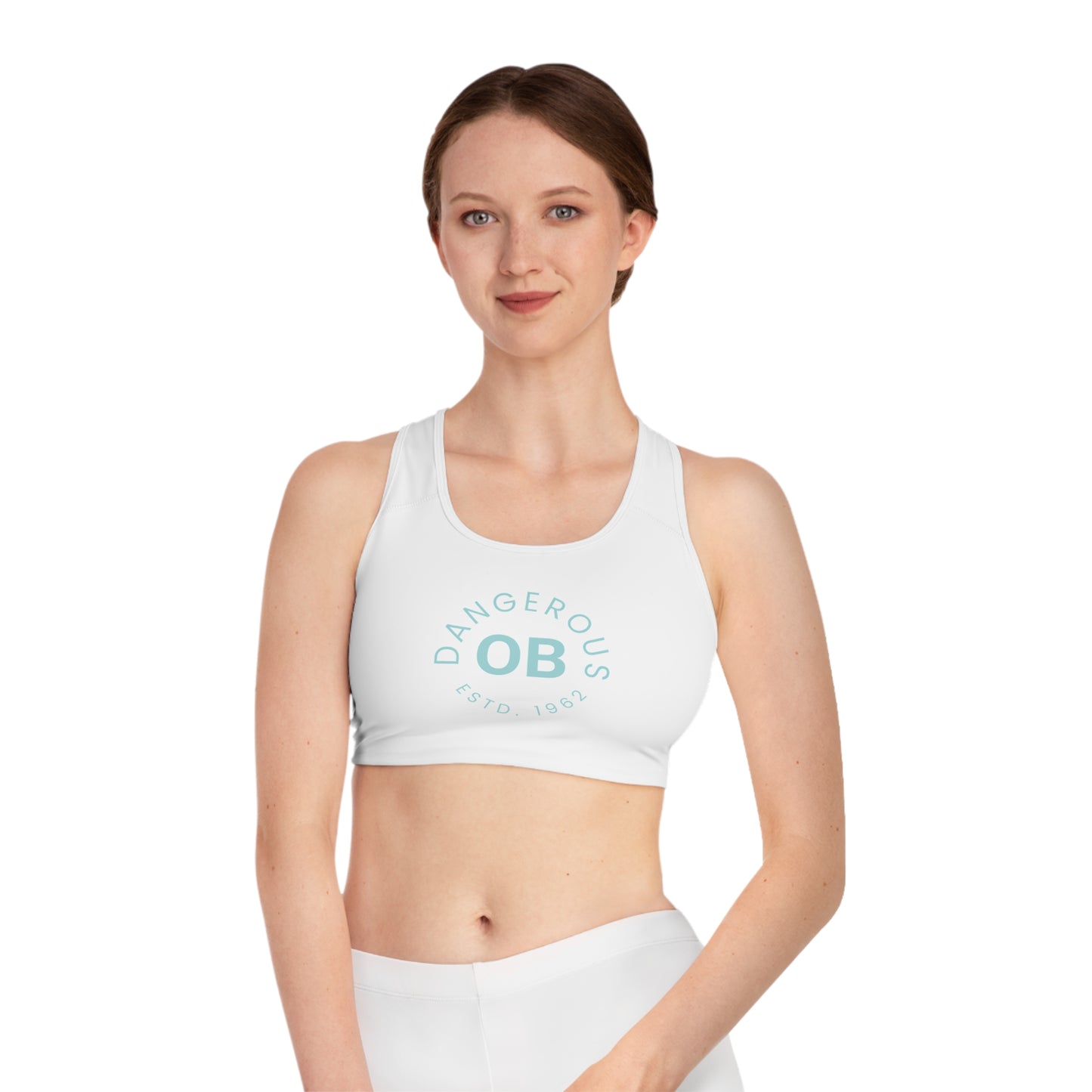 OBDangerous Designed Blue Logo Sports Bra (AOP)