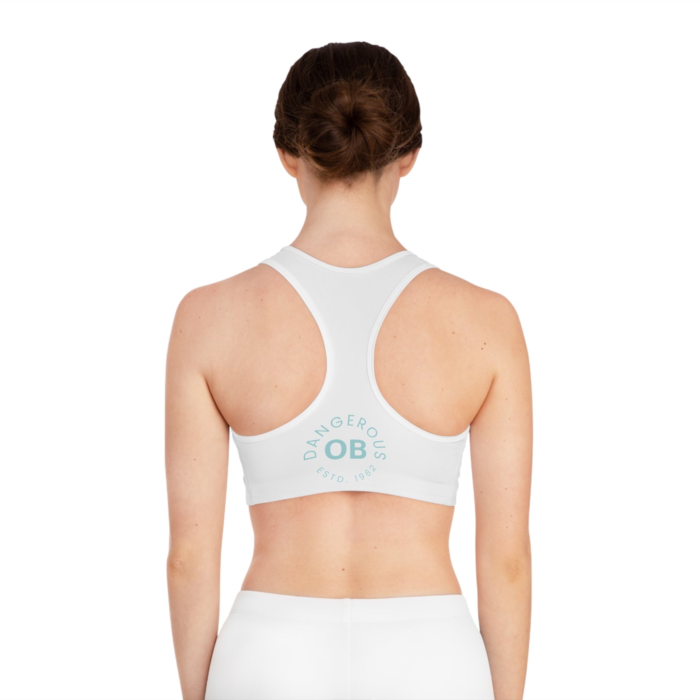 OBDangerous Designed Blue Logo Sports Bra (AOP)