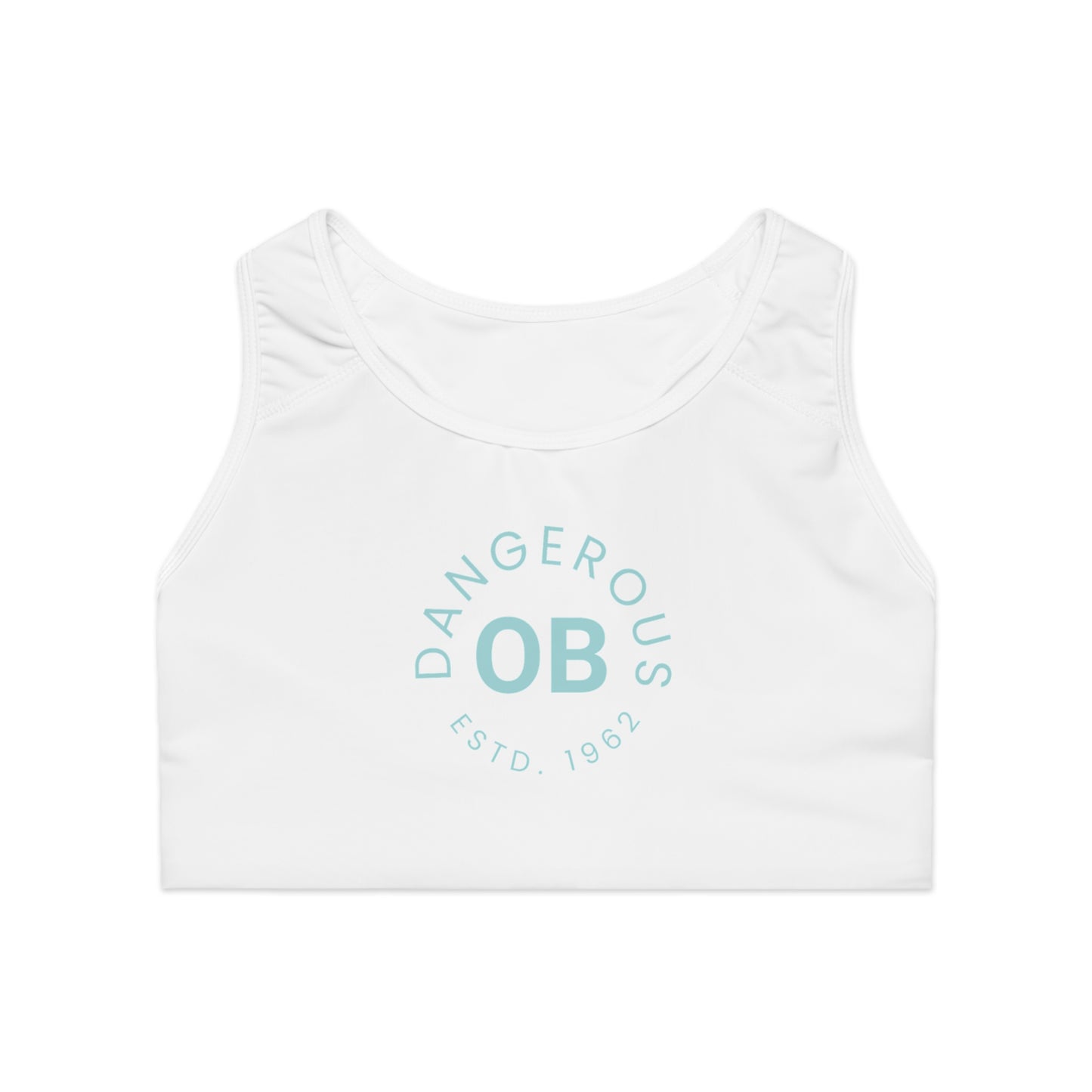 OBDangerous Designed Blue Logo Sports Bra (AOP)