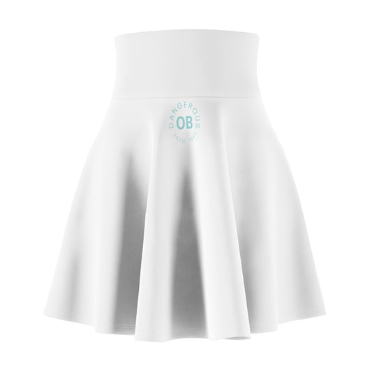 OBDangerous Designed Women's Skater Skirt Original Logo in white (AOP)