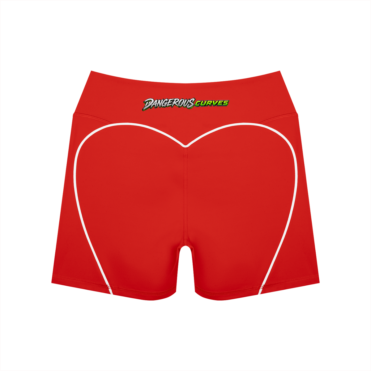 Dangerous Curves Women’s High-Waisted Nylon Yoga Biker Shorts