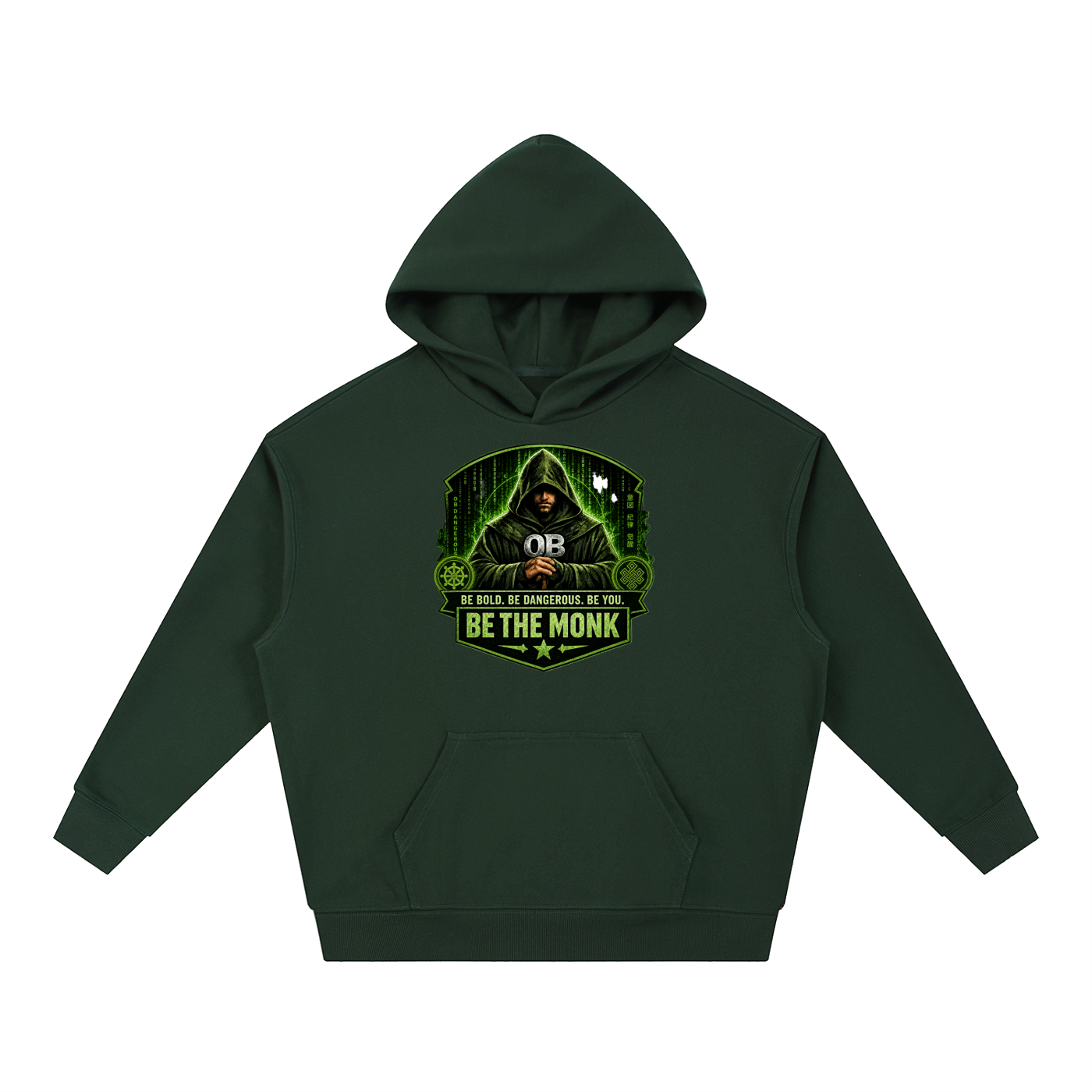 OBD Be The Monk Essential Boxy Heavyweight Drop-Shoulder Hoodie