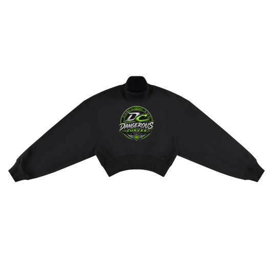 Dangerous Curves Women's Crop Mock Neck Sweatshirt