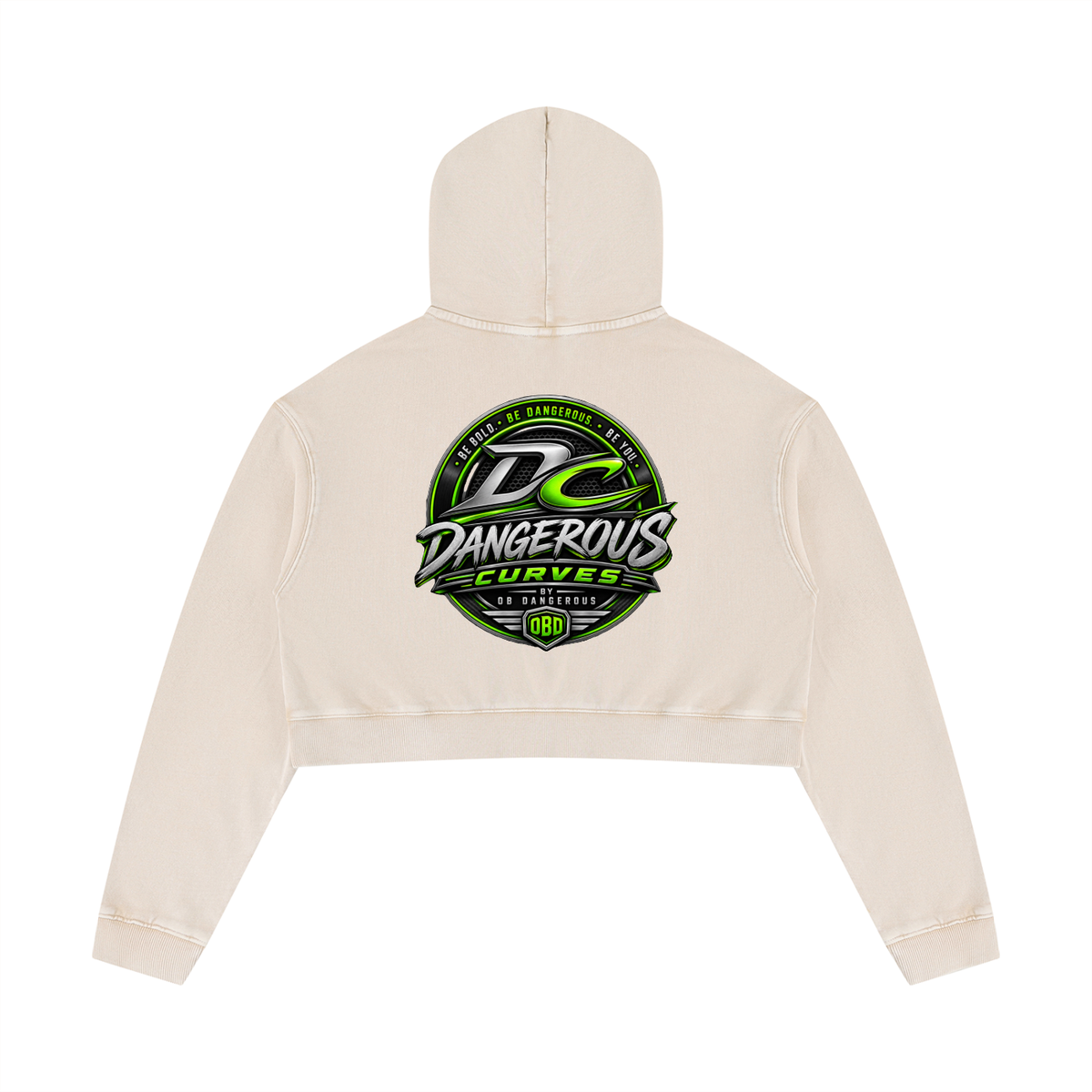 Dangerous Curves Women’s Mineral Washed Crop Hoodie