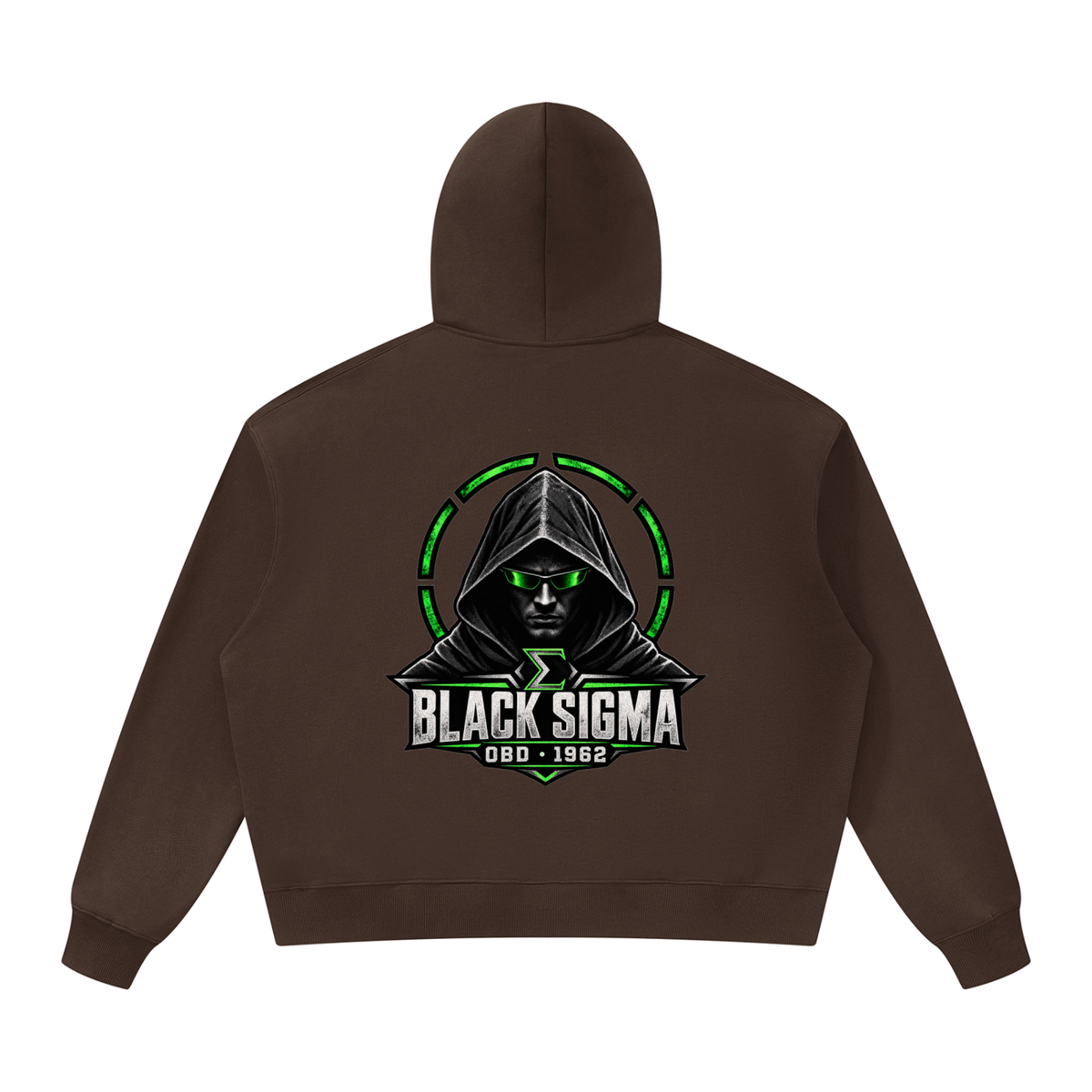 Black Sigma OBD 1962 Oversized Heavyweight Hoodie