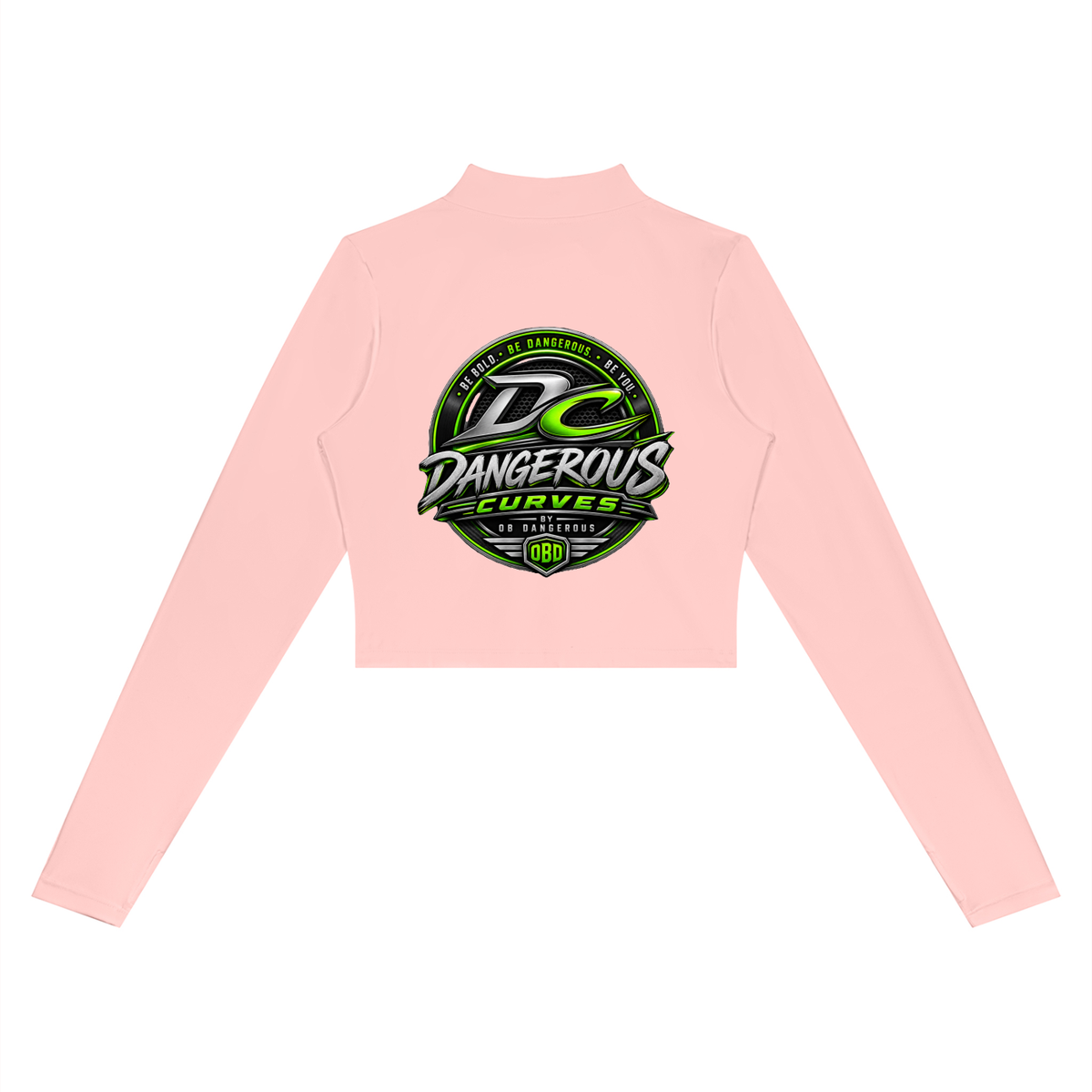 Dangerous Curves Women’s Cropped Full-Zip Yoga Jacket