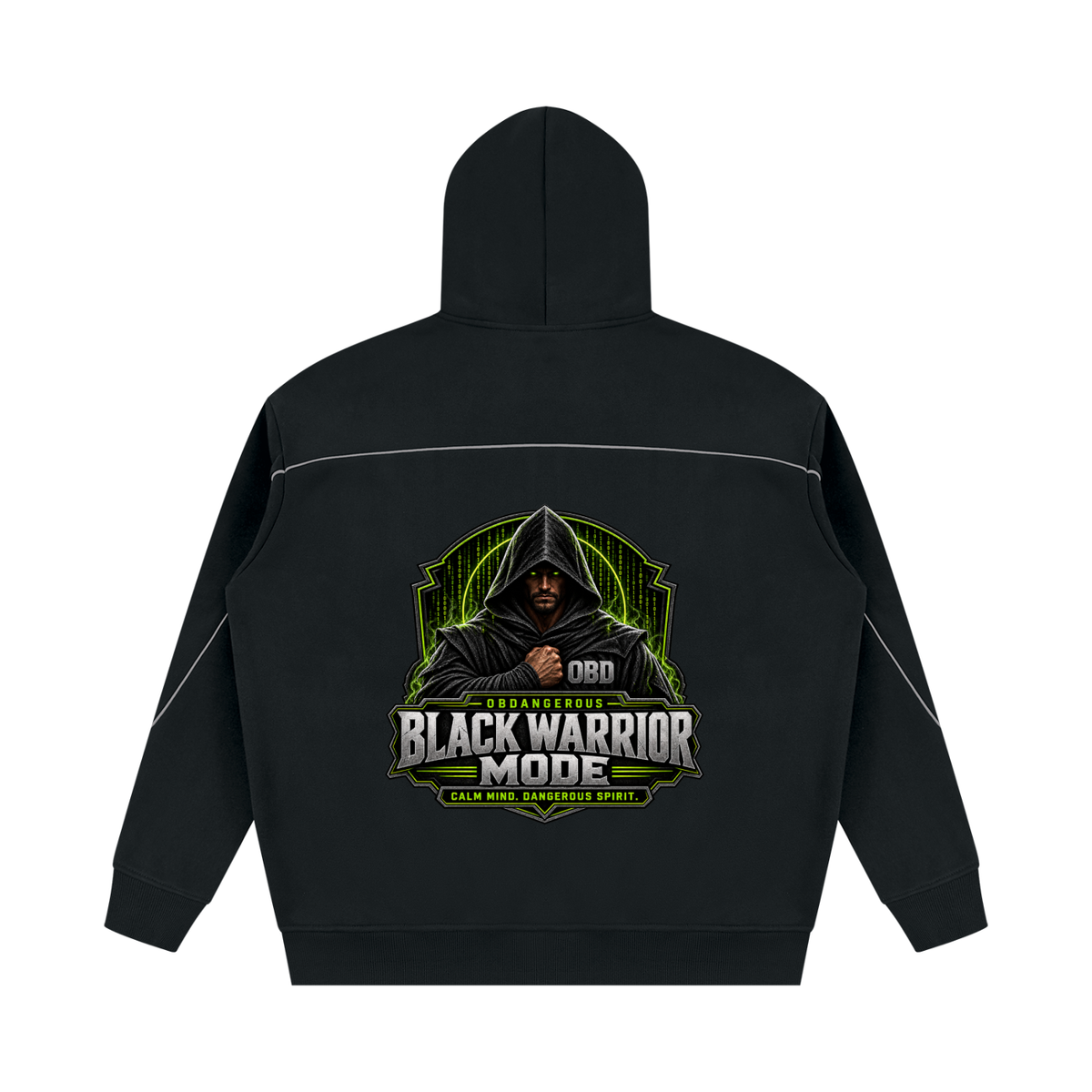 Black Sigma / Black Warrior Mode Oversized Fleece Hoodie