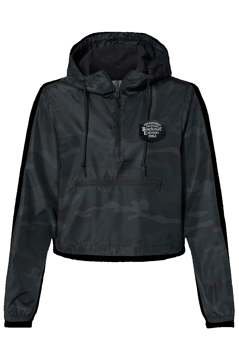 OBDangerous Blackout Edition Lightweight Pullover Crop Windbreaker