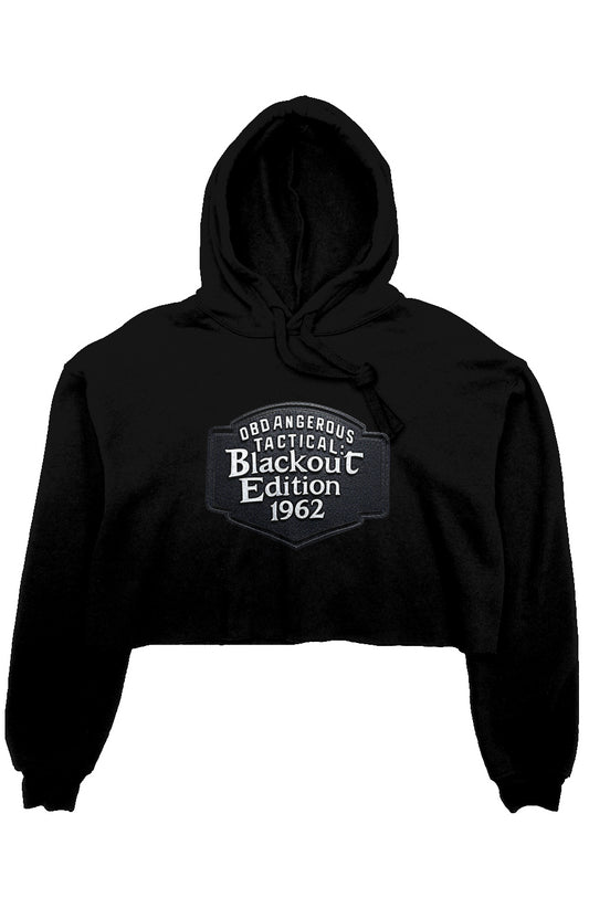 OBDangerous Designed Blackout Edition crop fleece hoodie
