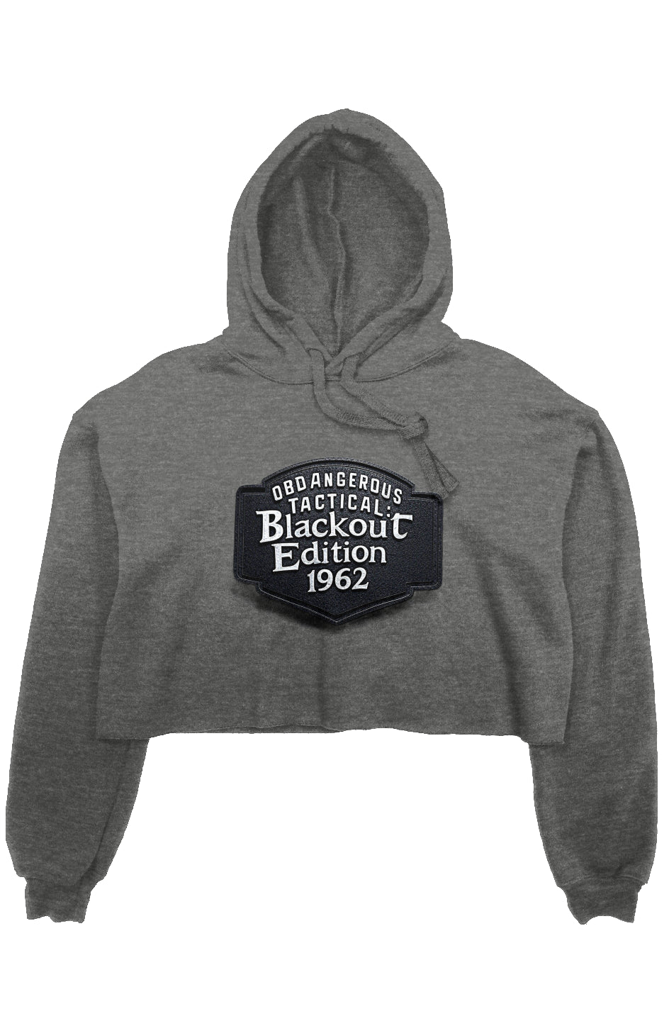 OBDangerous Designed Blackout Edition crop fleece hoodie