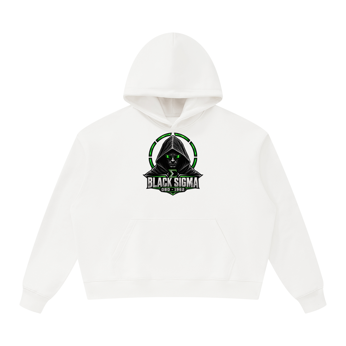 Black Sigma OBD 1962 Oversized Heavyweight Hoodie