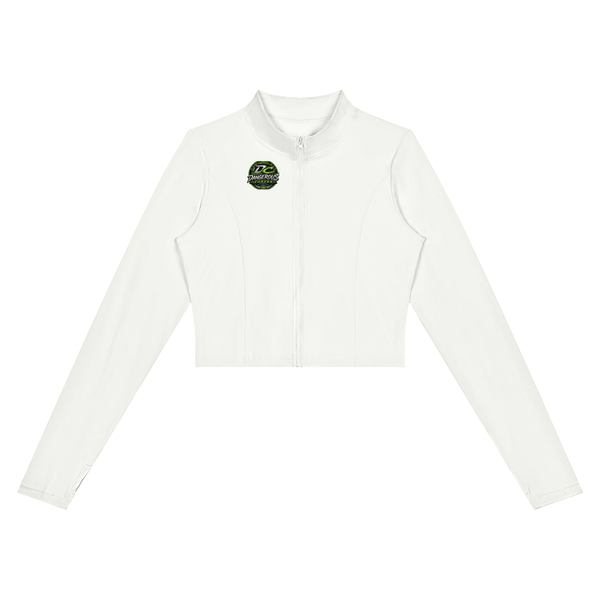 Dangerous Curves Women’s Cropped Full-Zip Yoga Jacket