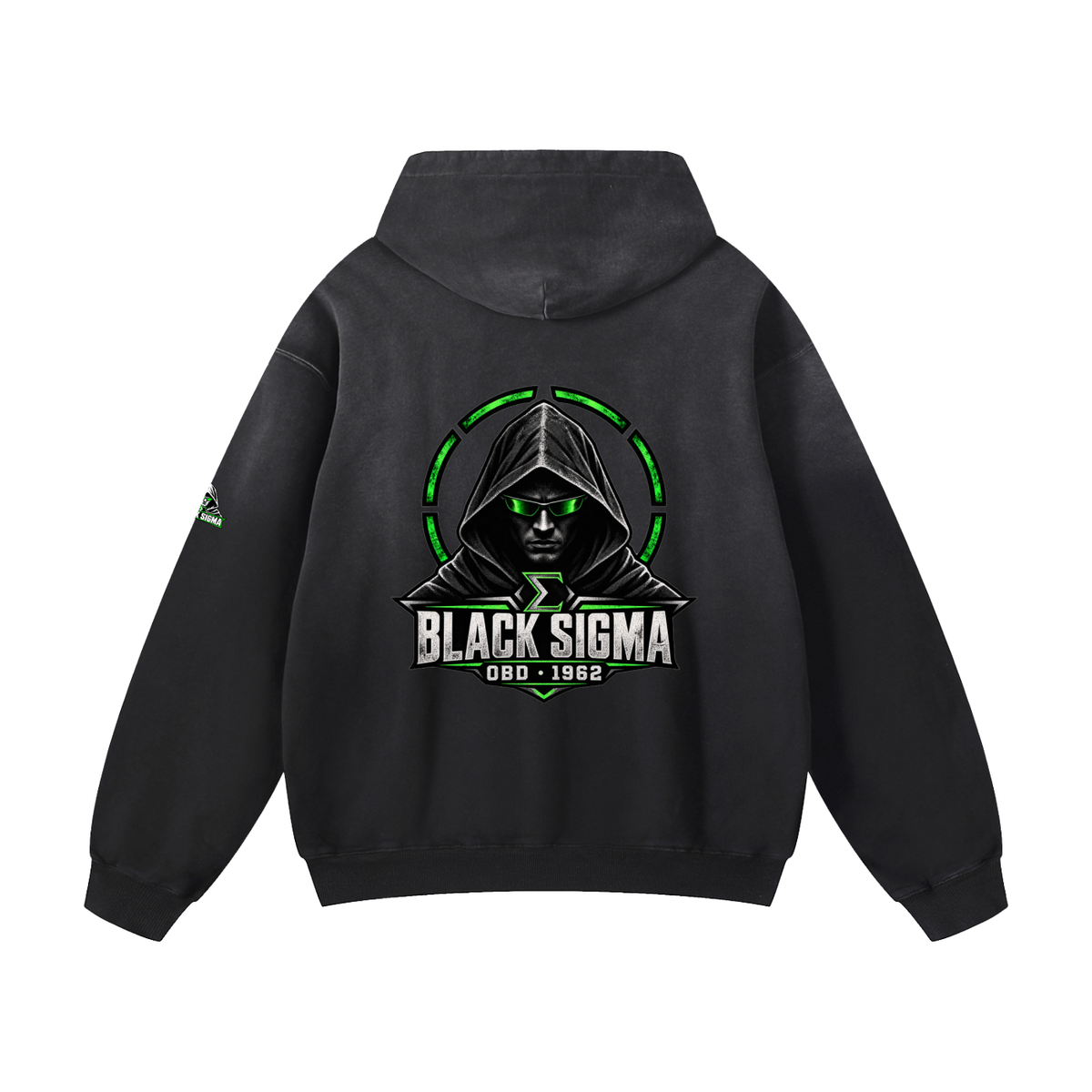 Black Sigma OBD 1962 Sunfade Oversized Hoodie
