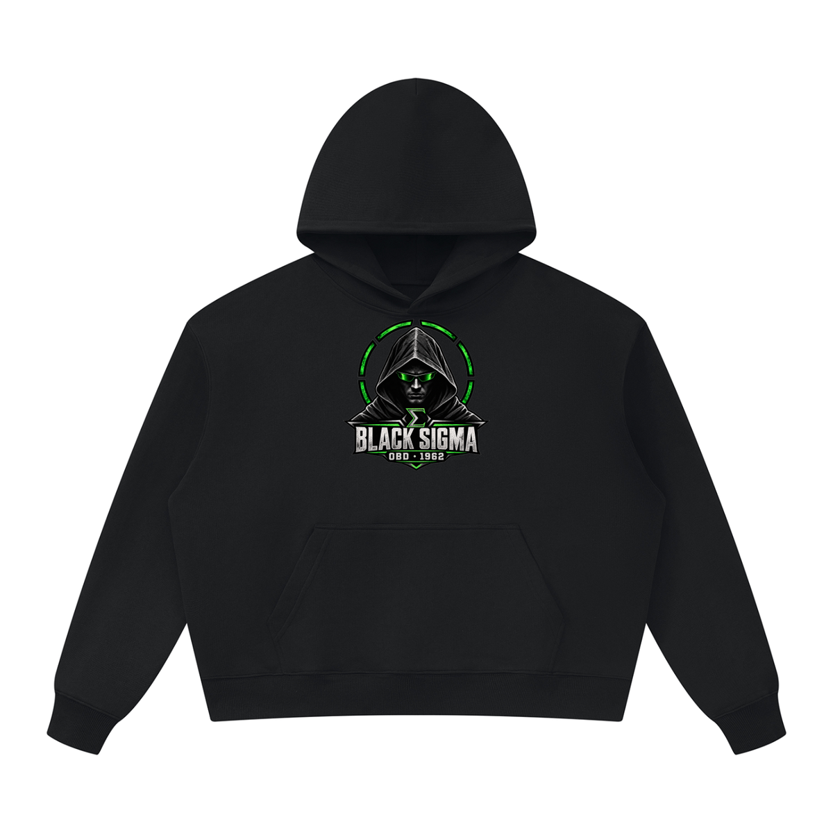 Black Sigma OBD 1962 Oversized Heavyweight Hoodie