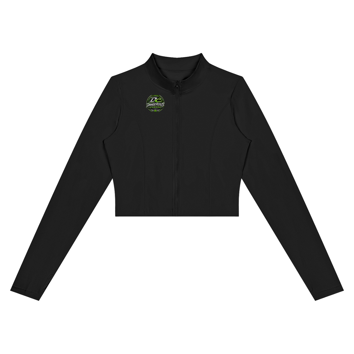Dangerous Curves Women’s Cropped Full-Zip Yoga Jacket