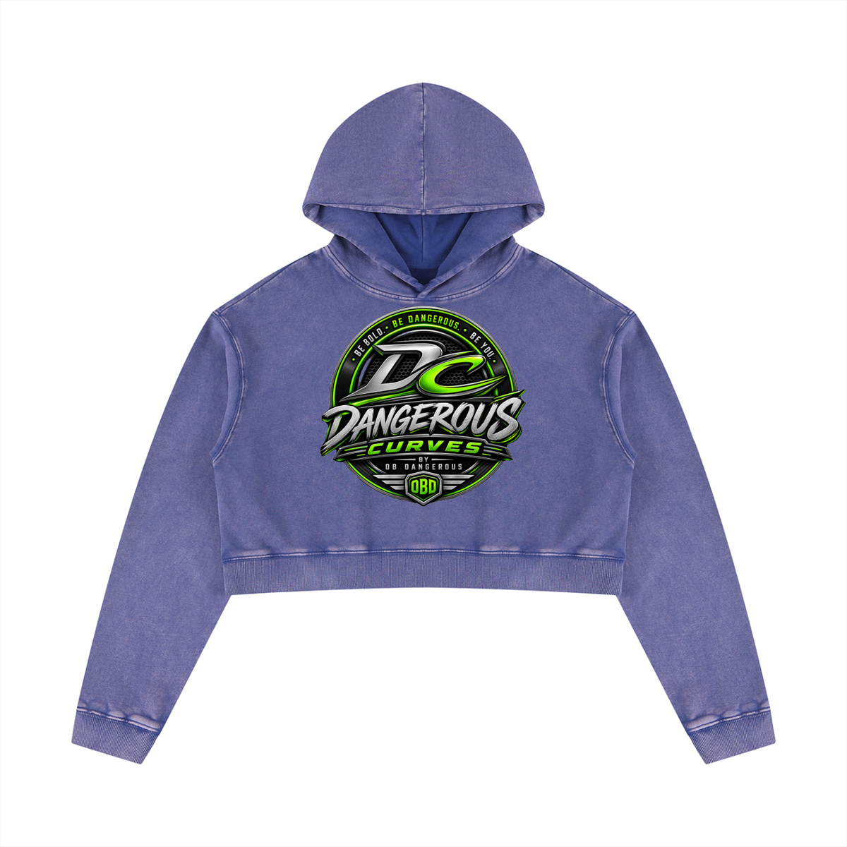 Dangerous Curves Women’s Mineral Washed Crop Hoodie
