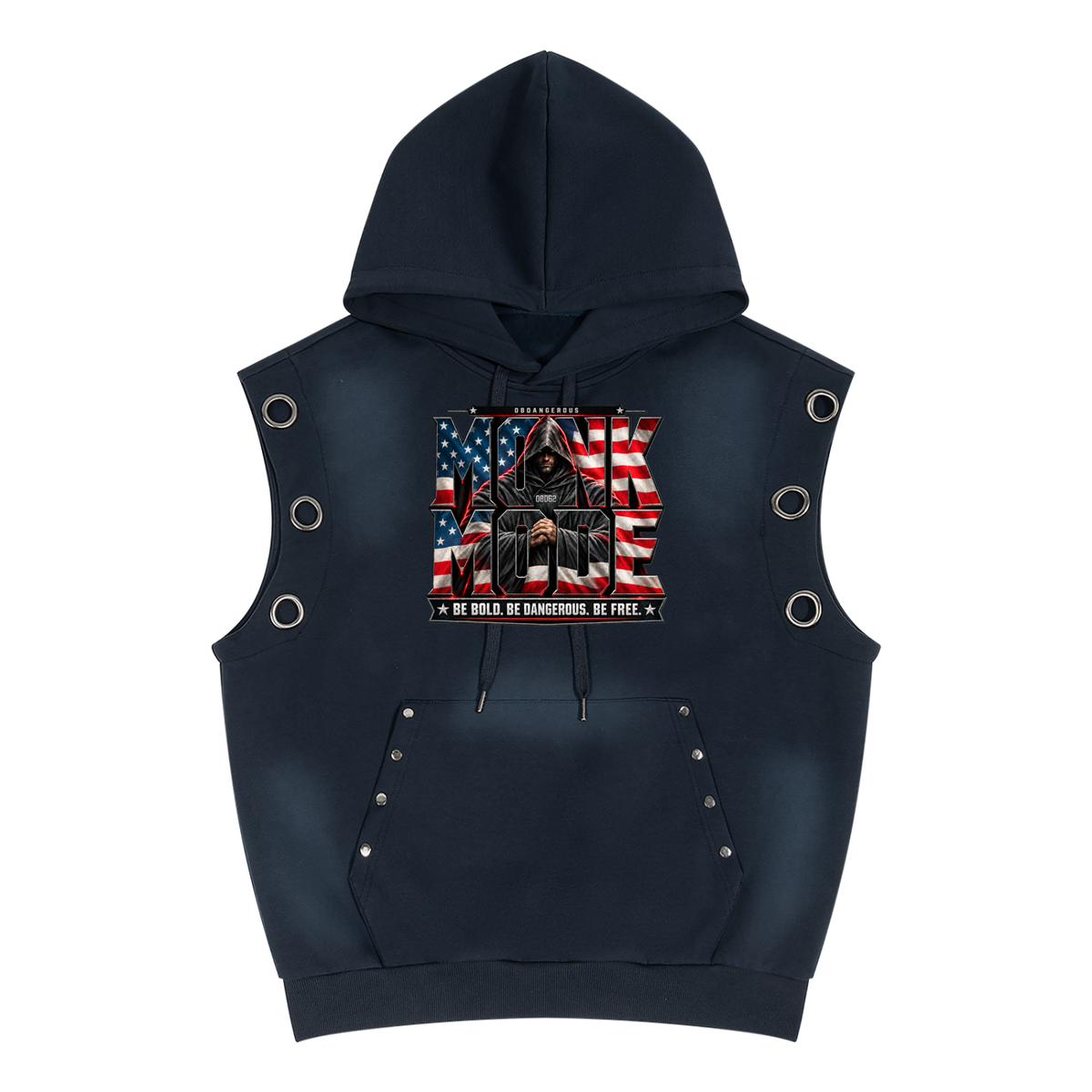 Monk Mode 1962 Vintage Wash Sleeveless Hoodie