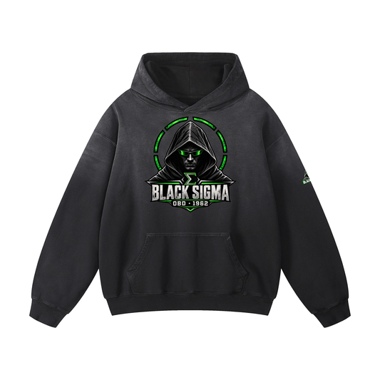 Black Sigma OBD 1962 Sunfade Oversized Hoodie
